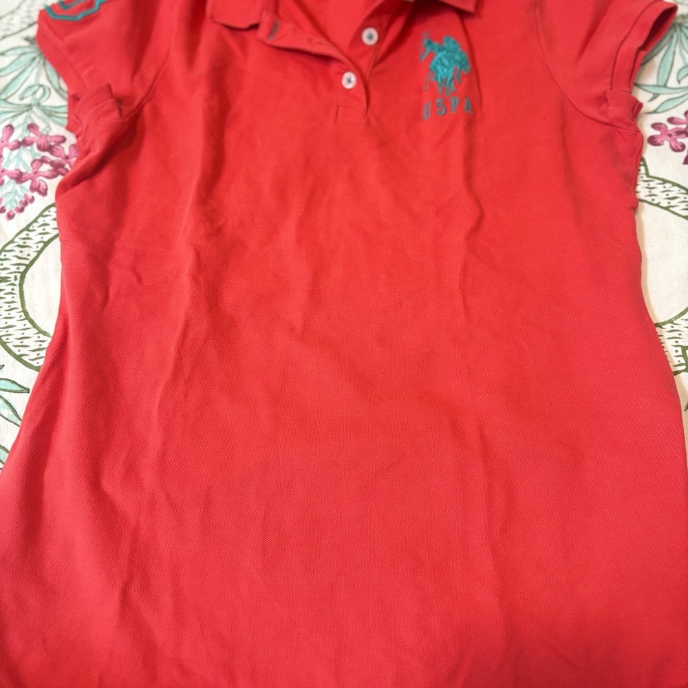 U.S. Polo Assn. Women Red Polo Shirt